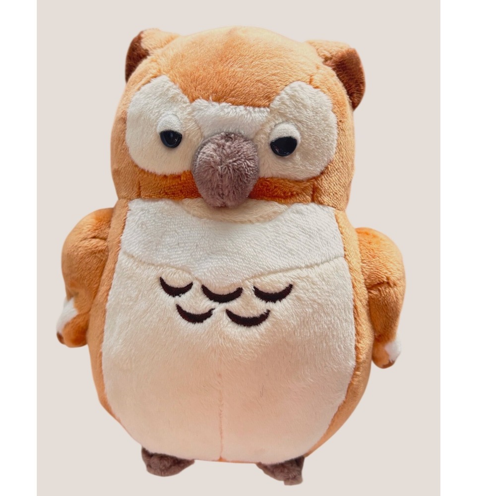 Bellzi Owli Barn Owl Plush 7" Brown Cream Stuffed Animal Soft Toy